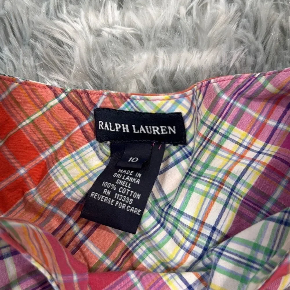 Ralph Lauren girls patchwork mini skirt size 10   Can fit women’s Xs… refer to p